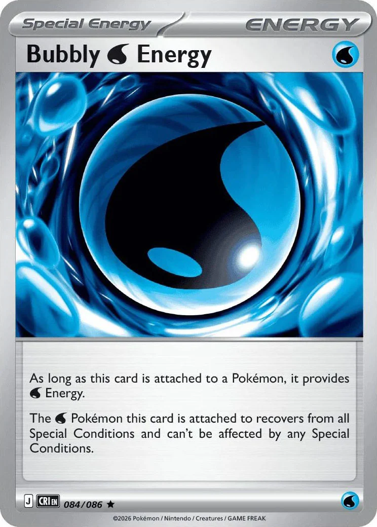 Bubbly Energy from Pokémon TCG Mega Evolution Chaos Rising card list