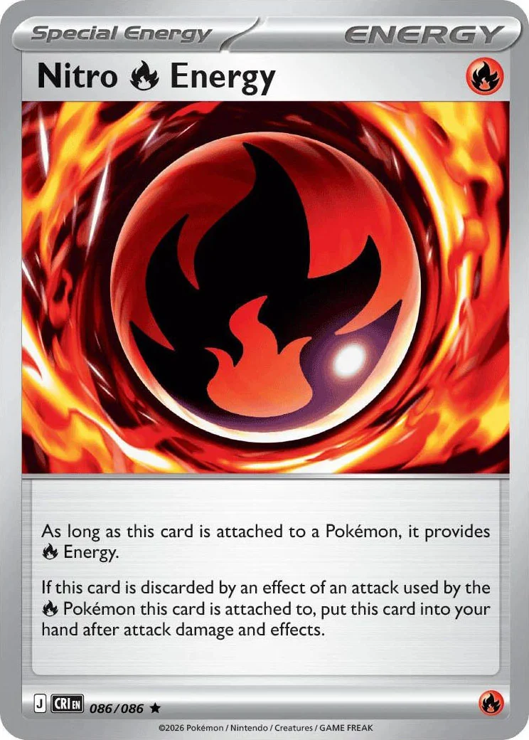 Nitro Energy from Pokémon TCG Mega Evolution Chaos Rising card list