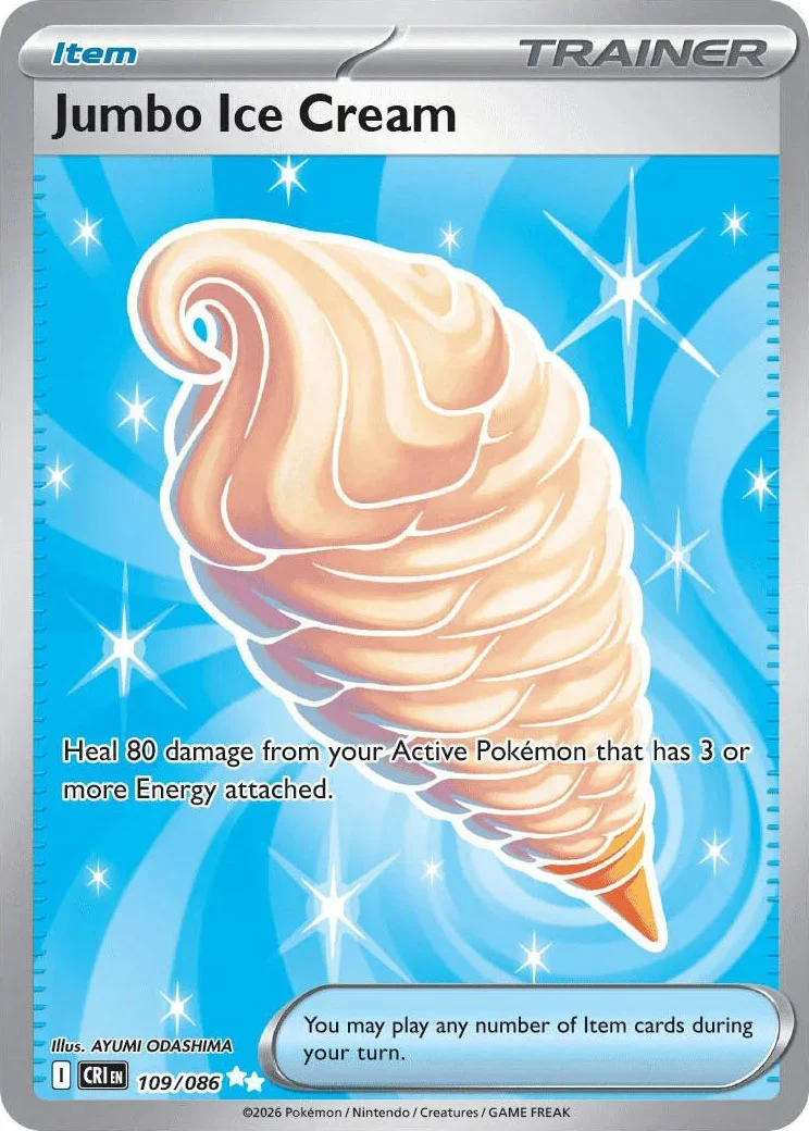 Jumbo Ice Cream from Pokémon TCG Mega Evolution Chaos Rising card list